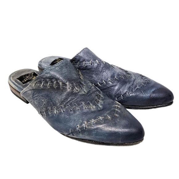 FREEBIRD Nola Stitched Leather Pointed Toe Mules Flats 7 - Picture 9 of 9
